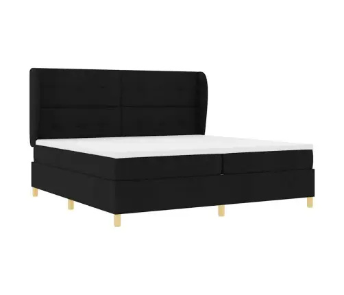 Gulta Ar Matraci Tumši Pelēks 90X190 Cm Audums Ar Matraci Melna Vidaxl
