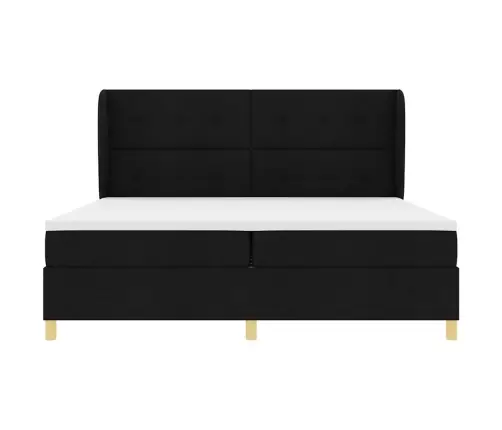 Gulta Ar Matraci Tumši Pelēks 90X190 Cm Audums Ar Matraci Melna Vidaxl