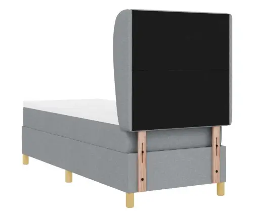 Voodi Vedrudega Ja Madratsiga Tumehall 90X190 Cm Kangas Kangas