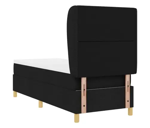 Voodi Vedrudega Ja Madratsiga Tumehall 90X190 Cm Kangas Must