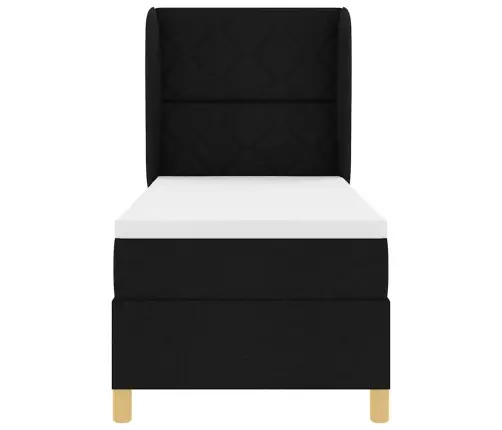 Voodi Vedrudega Ja Madratsiga Tumehall 90X190 Cm Kangas Must