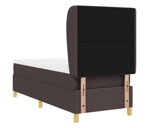 Voodi Vedrudega Ja Madratsiga Tumehall 90X190 Cm Kangas Kangas