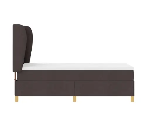 Voodi Vedrudega Ja Madratsiga Tumehall 90X190 Cm Kangas Kangas