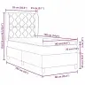 Gulta Ar Matraci Tumši Pelēks 90X190 Cm Audums Tumši Brūna Vidaxl