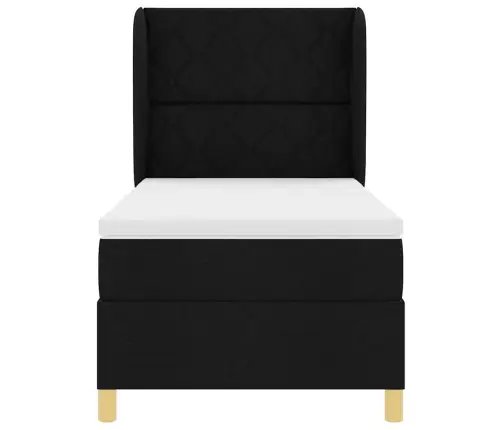 Lova Su Spyruokliniu Čiužiniu Tamsiai Pilkos Spalvos 90X190 Cm