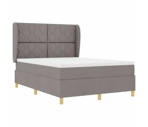 Gulta Ar Matraci Tumši Pelēks 90X190 Cm Audums Pelēkbrūna Vidaxl