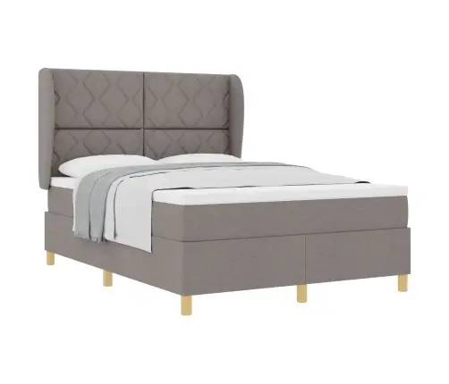 Gulta Ar Matraci Tumši Pelēks 90X190 Cm Audums Pelēkbrūna Vidaxl