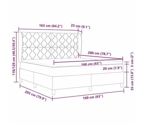 Gulta Ar Matraci Tumši Pelēks 90X190 Cm Audums Krēmkrāsa Vidaxl