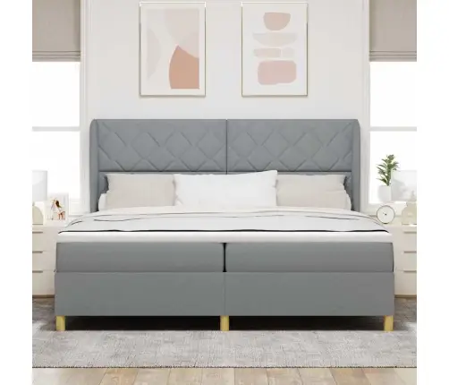 Voodi Vedrudega Ja Madratsiga Tumehall 90X190 Cm Kangas Kangas