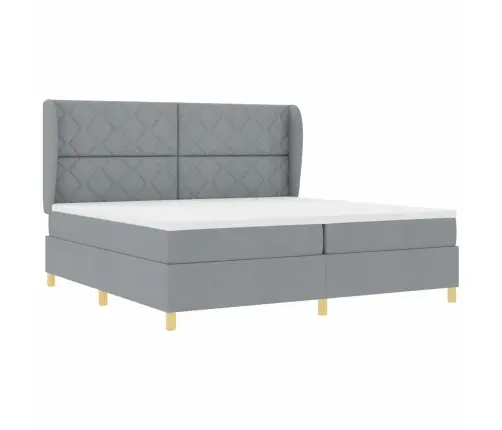 Voodi Vedrudega Ja Madratsiga Tumehall 90X190 Cm Kangas Kangas