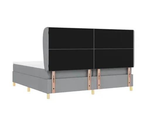 Voodi Vedrudega Ja Madratsiga Tumehall 90X190 Cm Kangas Kangas