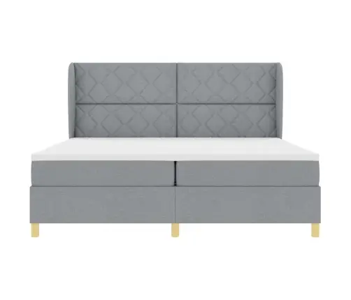 Voodi Vedrudega Ja Madratsiga Tumehall 90X190 Cm Kangas Kangas