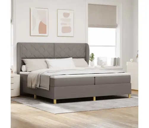 Gulta Ar Matraci Tumši Pelēks 90X190 Cm Audums Pelēkbrūna Vidaxl