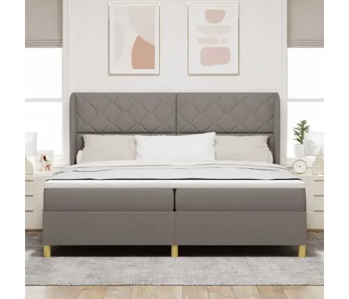 Gulta Ar Matraci Tumši Pelēks 90X190 Cm Audums Pelēkbrūna Vidaxl