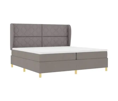 Gulta Ar Matraci Tumši Pelēks 90X190 Cm Audums Pelēkbrūna Vidaxl