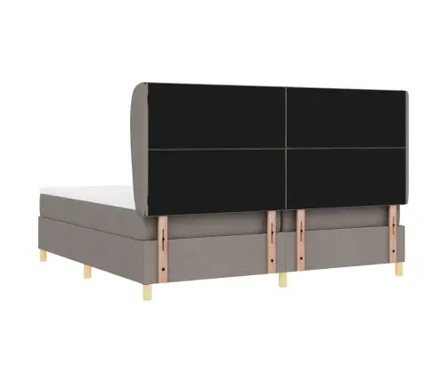 Gulta Ar Matraci Tumši Pelēks 90X190 Cm Audums Pelēkbrūna Vidaxl
