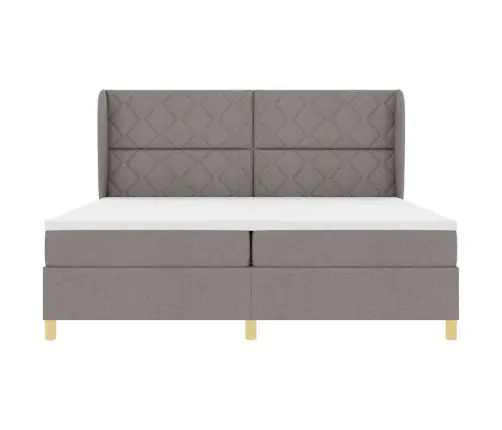 Gulta Ar Matraci Tumši Pelēks 90X190 Cm Audums Pelēkbrūna Vidaxl