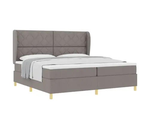 Gulta Ar Matraci Tumši Pelēks 90X190 Cm Audums Pelēkbrūna Vidaxl