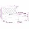 Gulta Ar Matraci Tumši Pelēks 90X190 Cm Audums Pelēkbrūna Vidaxl