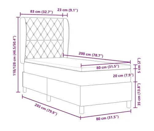 Karbi Vedrumadrats Madratsiga Tumeroheline 80 X 200 Cm Samet