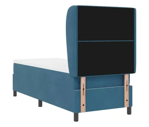 Kiemas Lova Su Čiužiniu Tamsiai Mėlyna 200 X 80 Cm Poliesteris