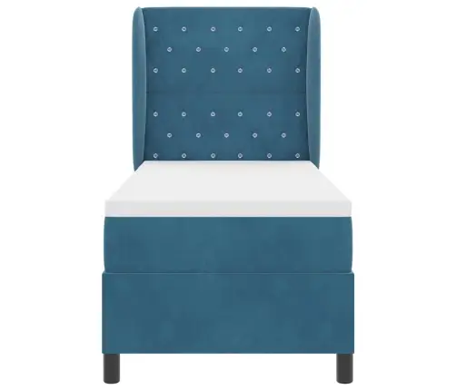 Kiemas Lova Su Čiužiniu Tamsiai Mėlyna 200 X 80 Cm Poliesteris