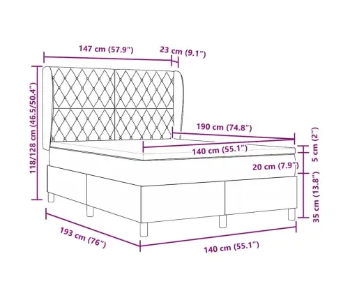 Kiemas Lova Su Čiužiniu Tamsiai Žalia 140 X 190 Cm Aksomas