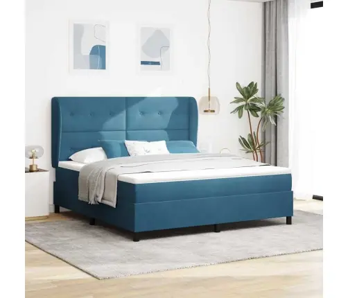 Karbi Vedrumadrats Madratsiga Tumesinine 200 X 180 Cm Polüester