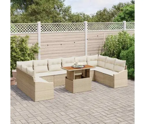 Aia Söögilaudade Komplekt 11 Pcs Beez Ja Koor 100 X 55 X 73 Cm