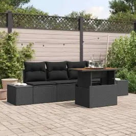 Dārza Ēdamgalds 5 Pcs Melns Un Brūns 100 X 55 X 73 Cm Vidaxl