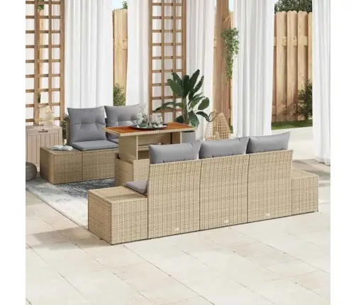 Aia Söögilaudade Komplekt Padjaga Padjaga 6 Pcs Beež Ja Hall