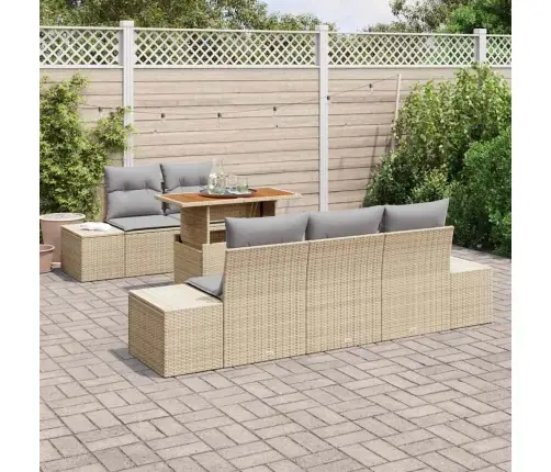 Aia Söögilaudade Komplekt Padjaga Padjaga 6 Pcs Beež Ja Hall