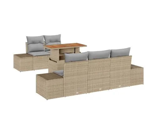 Aia Söögilaudade Komplekt Padjaga Padjaga 6 Pcs Beež Ja Hall