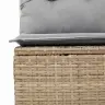 Aia Söögilaudade Komplekt 7 Pcs Beež Ja Hall 100 X 55 X 73 Cm