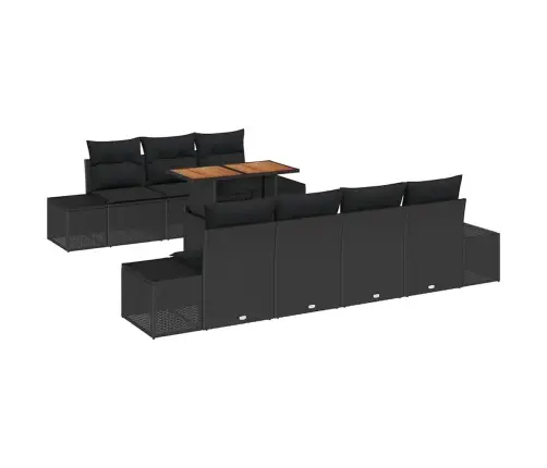 8 Daļu Dārza Galds Ar Spilveniem Melnā Krāsā Vidaxl 8 Daļu Dārza Galds Ar Spilveniem Melnā Krāsā Vidaxl