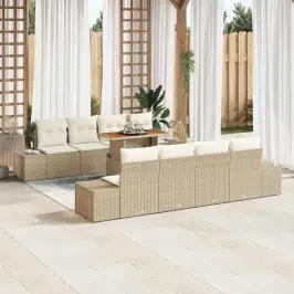 Aia Söögilaudade Komplekt 9 Pcs Beez Ja Koor 100 X 55 X 73 Cm