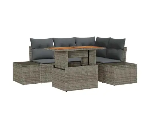 Aia Diivanikomplekt 5 Pcs Hall Ja Pruun 100 X 55 X 73 Cm