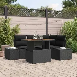 Aia Diivanikomplekt 5 Pcs Must Ja Pruun 100 X 55 X 73 Cm