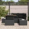 Aia Diivanikomplekt 5 Pcs Must Ja Pruun 100 X 55 X 73 Cm