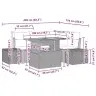 Aia Diivanikomplekt 5 Pcs Must Ja Pruun 100 X 55 X 73 Cm