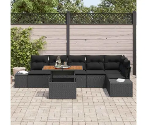 Sodo Valgomojo Komplektas Su Pagalve 7 Pcs Juoda Ir Ruda Sodo Valgomojo Komplektas Su Pagalve 7 Pcs Juoda Ir Ruda