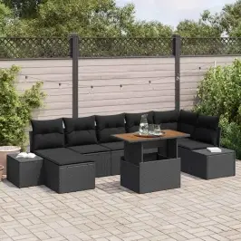 Aia Diivanikomplekt Padjaga 8 Pcs Must Ja Pruun