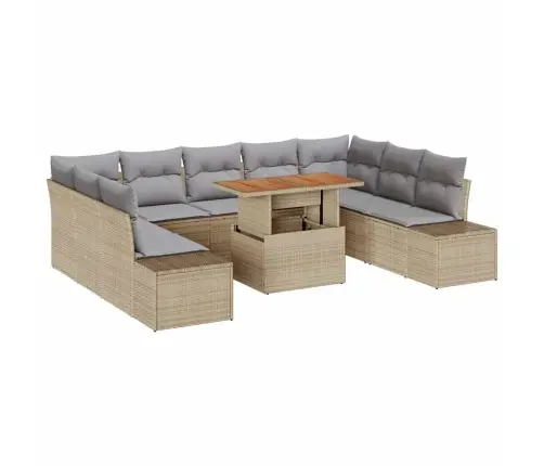 Aia Söögilaudade Komplekt Padjaga Padjaga 10 Pcs Beež Ja Hall