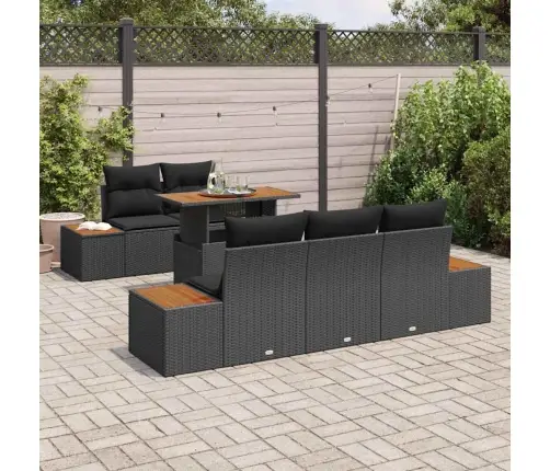 Aia Söögilaudade Komplekt Padjaga Padjaga 6 Pcs Must Ja Pruun