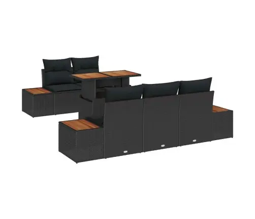 Aia Söögilaudade Komplekt Padjaga Padjaga 6 Pcs Must Ja Pruun