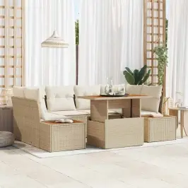 Dārza Ēdamgalds 9 Pcs Bēšs Un Krēms 100 X 55 X 73 Cm Vidaxl