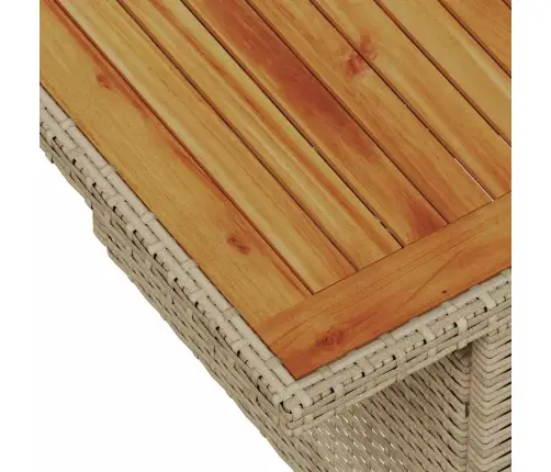 Aia Söögilaudade Komplekt 8 Pcs Beež Ja Hall 100 X 55 X 73 Cm