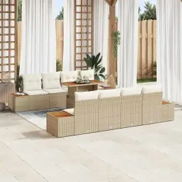 Aia Söögilaudade Komplekt 9 Pcs Beez Ja Koor 100 X 55 X 73 Cm