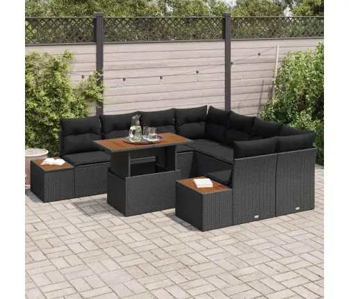 Aia Söögilaudade Komplekt 9 Pcs Must Ja Pruun 100 X 55 X 73 Cm