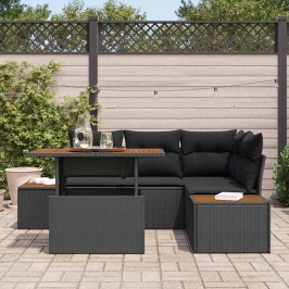 Dārza Ēdamgalds 5 Pcs Melns Un Brūns 100 X 55 X 73 Cm Vidaxl